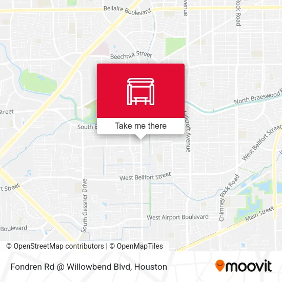Mapa de Fondren Rd @ Willowbend Blvd