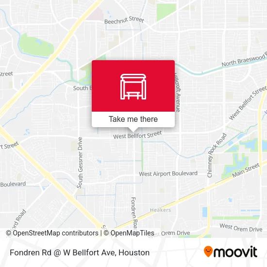 Mapa de Fondren Rd @ W Bellfort Ave