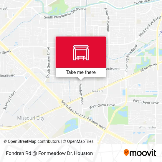 Mapa de Fondren Rd @ Fonmeadow Dr