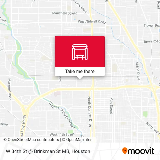 W 34th St @ Brinkman St MB map