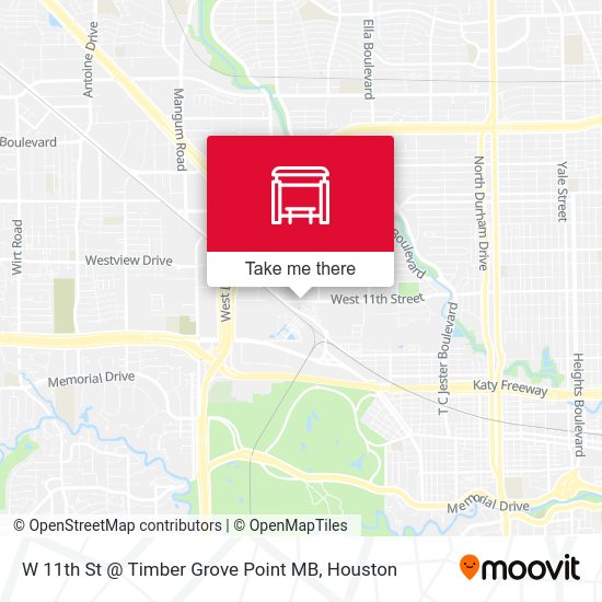 W 11th St @ Timber Grove Point MB map