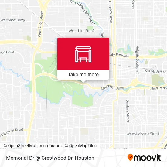 Memorial Dr @ Crestwood Dr map