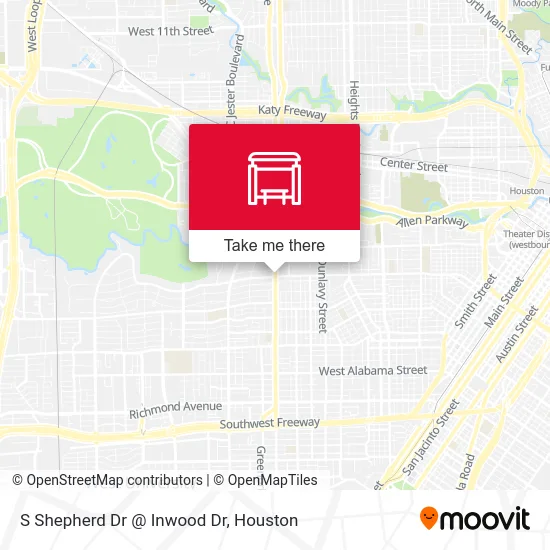 Mapa de S Shepherd Dr @ Inwood Dr