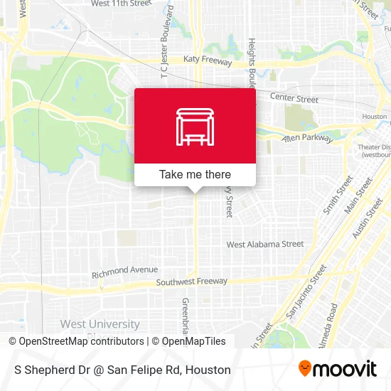 S Shepherd Dr @ San Felipe Rd map
