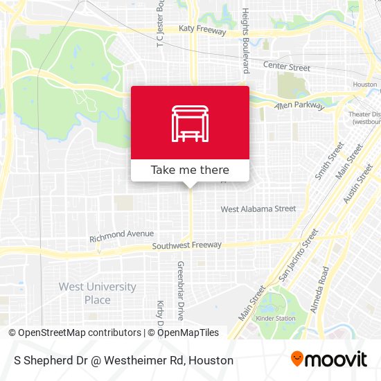 S Shepherd Dr @ Westheimer Rd map