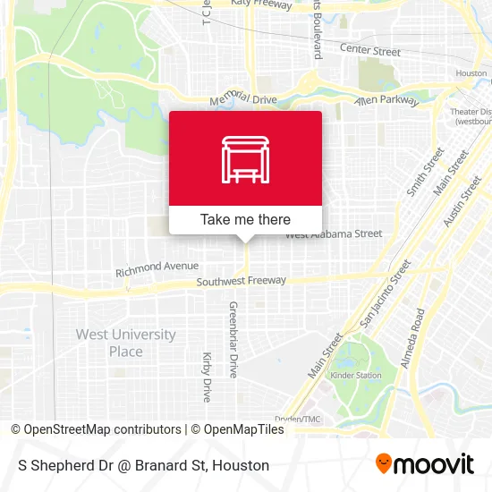 S Shepherd Dr @ Branard St map