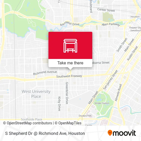 Mapa de S Shepherd Dr @ Richmond Ave