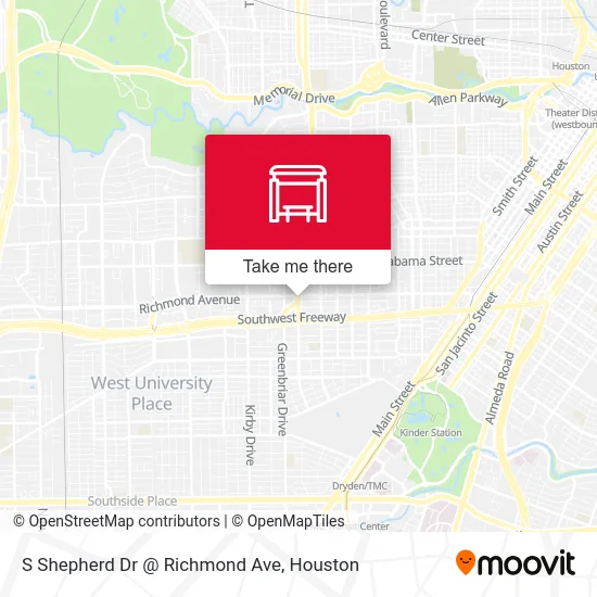 Mapa de S Shepherd Dr @ Richmond Ave