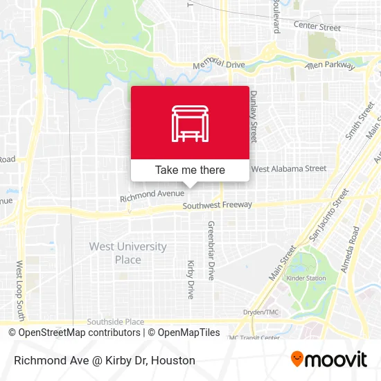 Mapa de Richmond Ave @ Kirby Dr