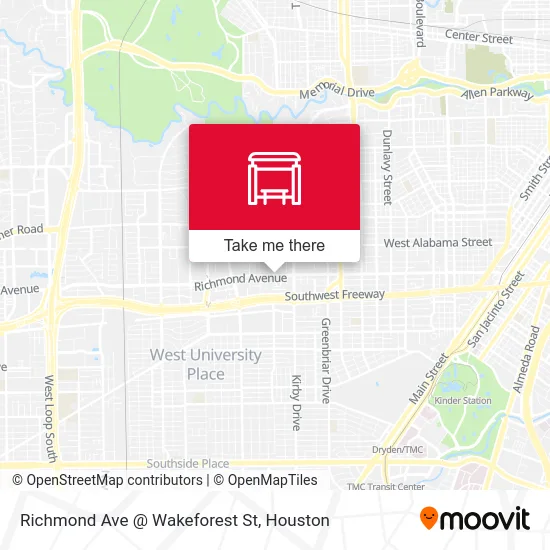 Richmond Ave @ Wakeforest St map