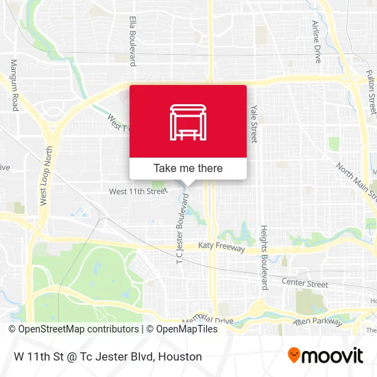 W 11th St @ Tc Jester Blvd map