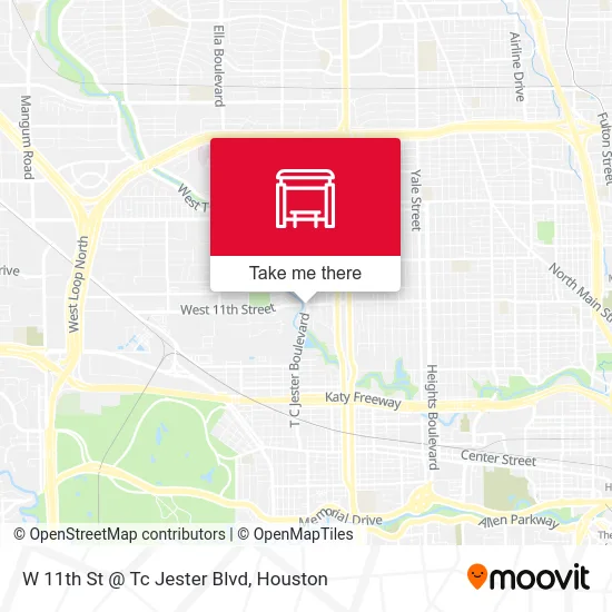 W 11th St @ Tc Jester Blvd map