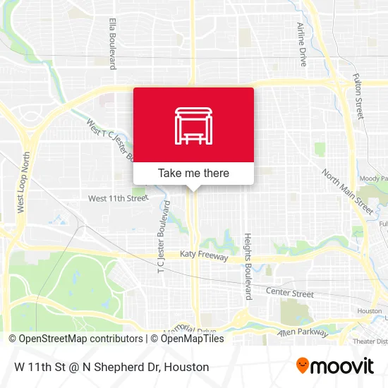 Mapa de W 11th St @ N Shepherd Dr