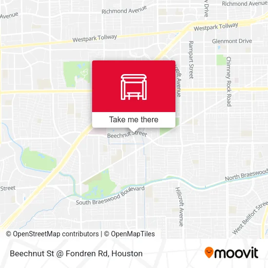Mapa de Beechnut St @ Fondren Rd