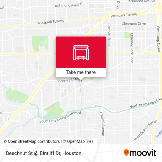 Mapa de Beechnut St @ Bintliff Dr