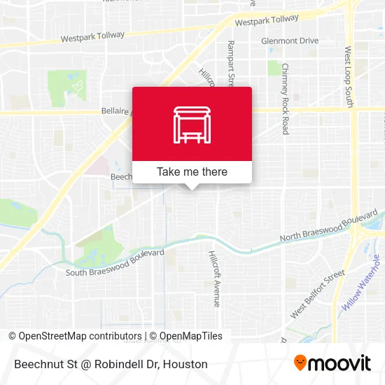 Beechnut St @ Robindell Dr map