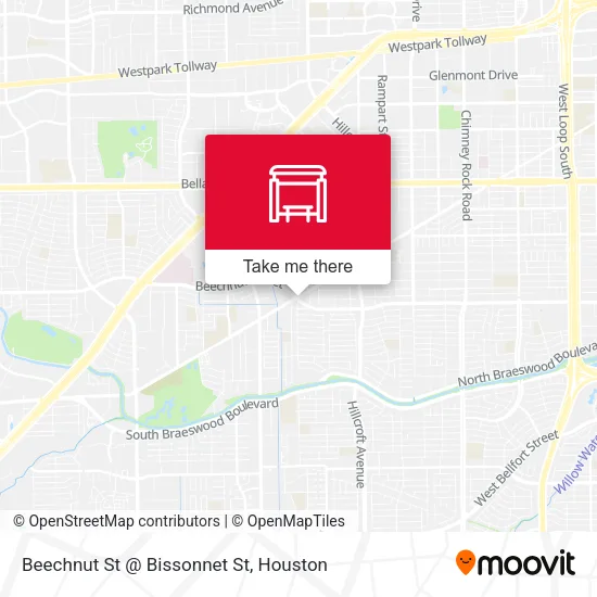 Mapa de Beechnut St @ Bissonnet St