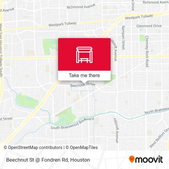 Mapa de Beechnut St @ Fondren Rd