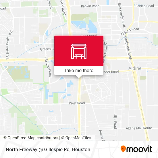 Mapa de North Freeway @ Gillespie Rd
