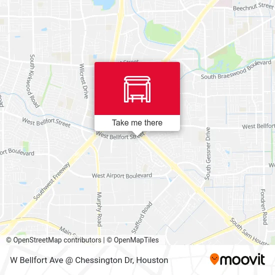 W Bellfort Ave @ Chessington Dr map