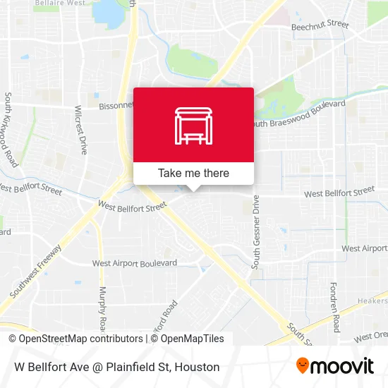 Mapa de W Bellfort Ave @ Plainfield St