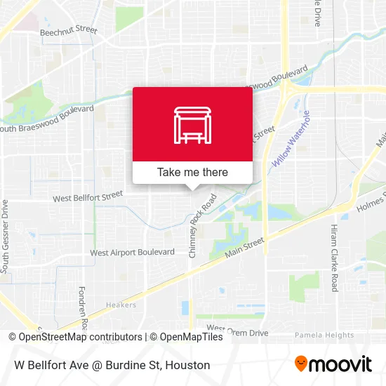 Mapa de W Bellfort Ave @ Burdine St