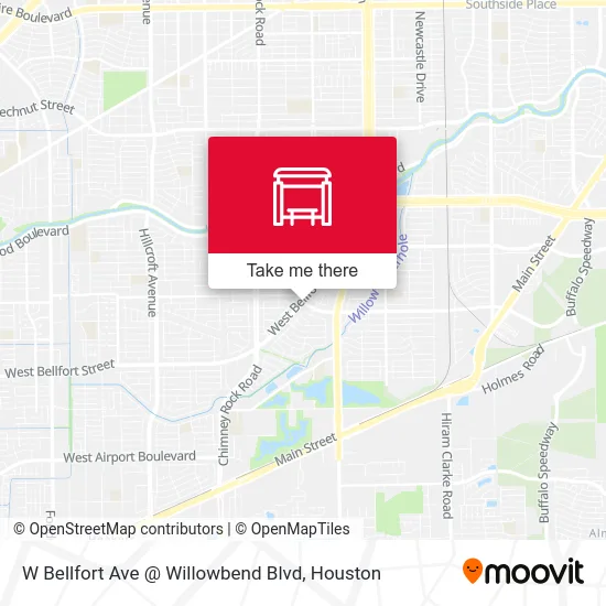 W Bellfort Ave @ Willowbend Blvd map