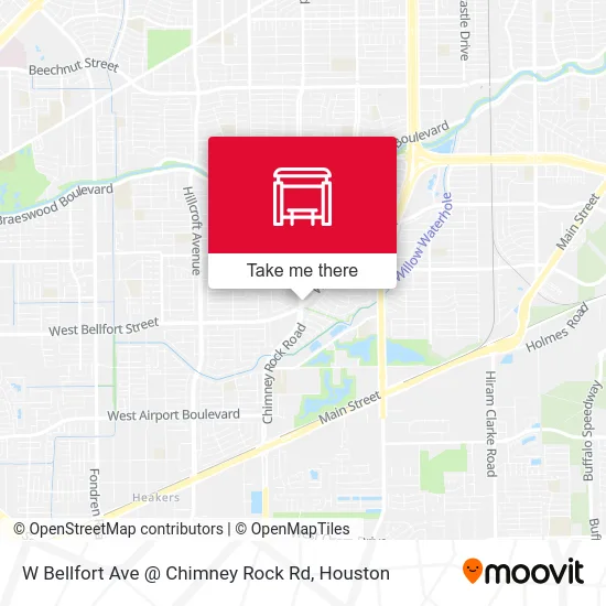 W Bellfort Ave @ Chimney Rock Rd map