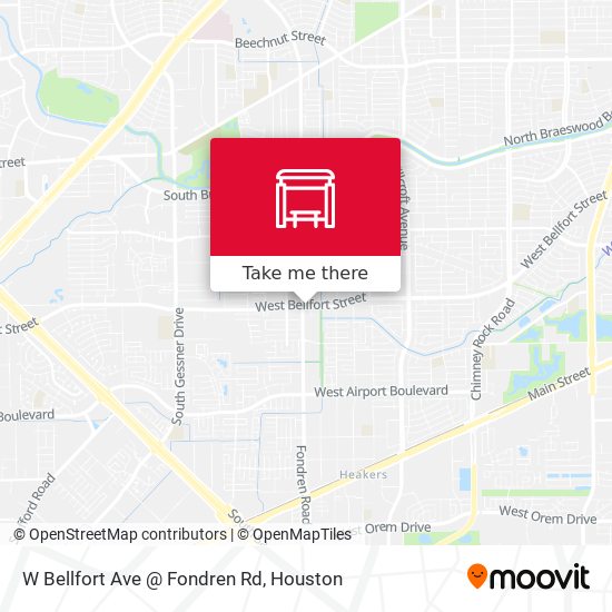Mapa de W Bellfort Ave @ Fondren Rd