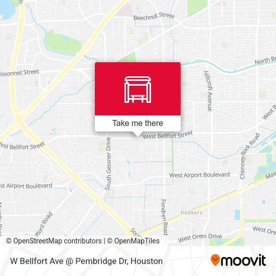 W Bellfort Ave @ Pembridge Dr map
