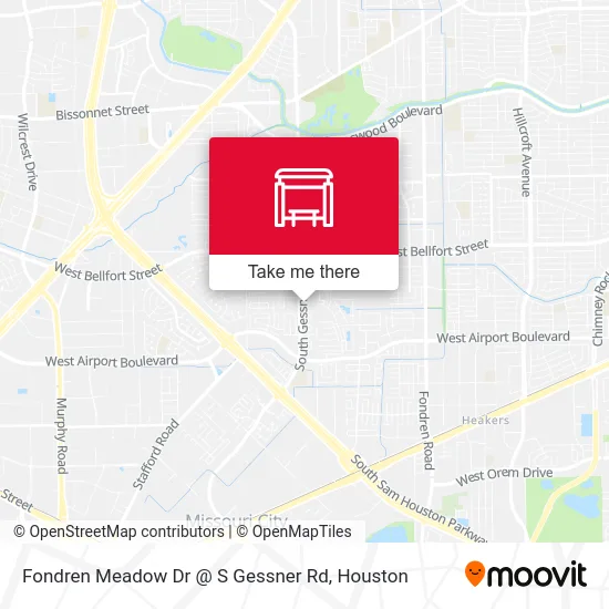 Fondren Meadow Dr @ S Gessner Rd map