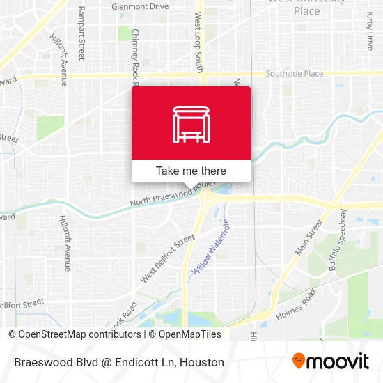 Braeswood Blvd @ Endicott Ln map