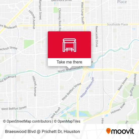 Braeswood Blvd @ Prichett Dr map