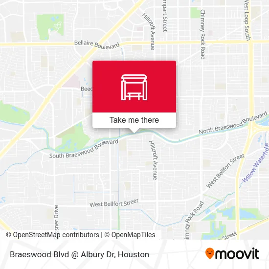 Braeswood Blvd @ Albury Dr map