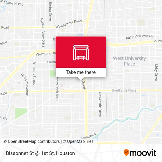 Mapa de Bissonnet St @ 1st St