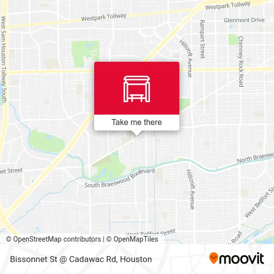Bissonnet St @ Cadawac Rd map