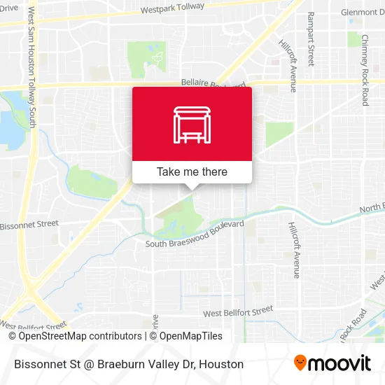 Bissonnet St @ Braeburn Valley Dr map
