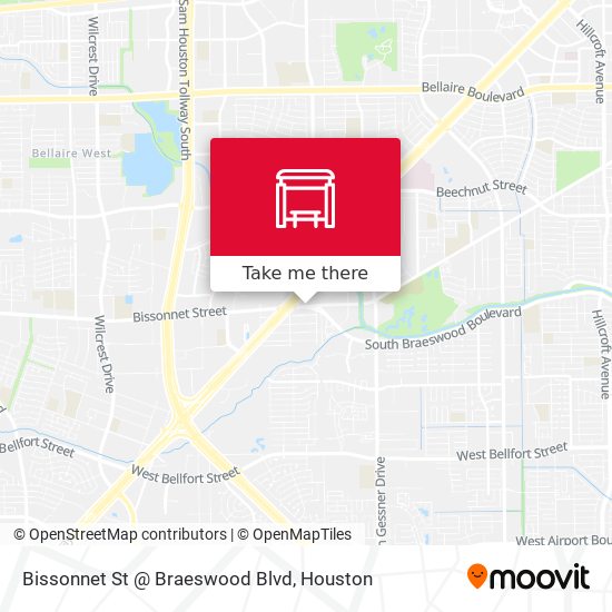 Bissonnet St @ Braeswood Blvd map