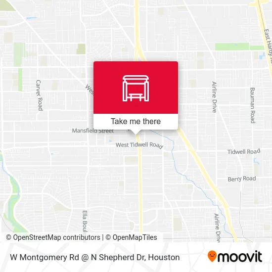 Mapa de W Montgomery Rd @ N Shepherd Dr