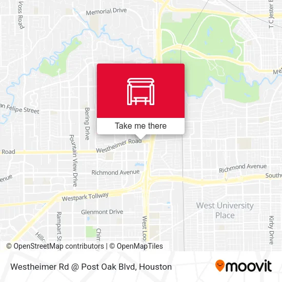 Mapa de Westheimer Rd @ Post Oak Blvd