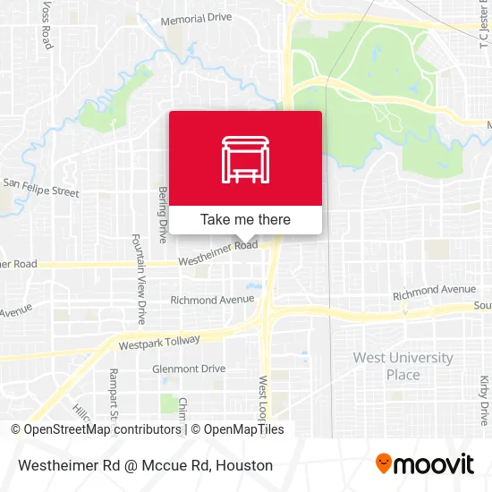 Westheimer Rd @ Mccue Rd map