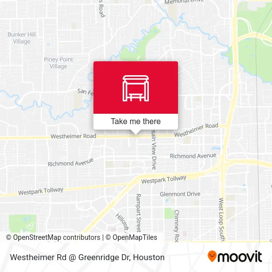 Westheimer Rd @ Greenridge Dr map