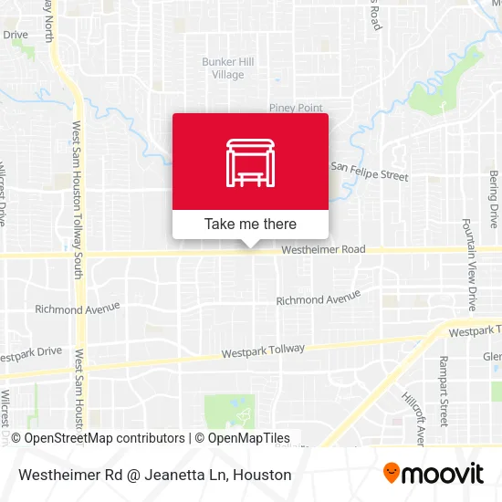 Westheimer Rd @ Jeanetta Ln map