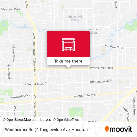 Westheimer Rd @ Tanglewilde Ave map