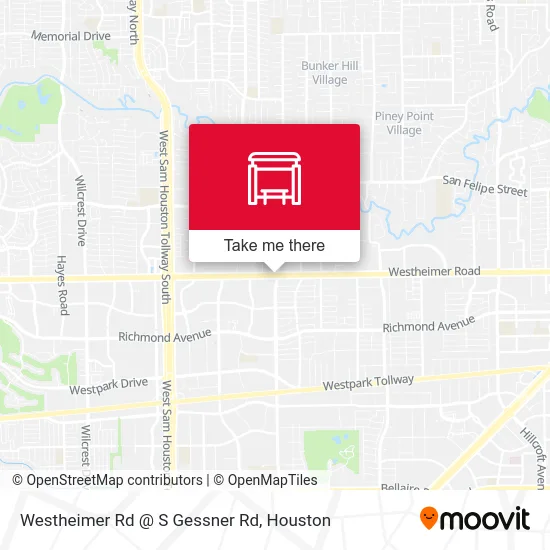 Mapa de Westheimer Rd @ S Gessner Rd