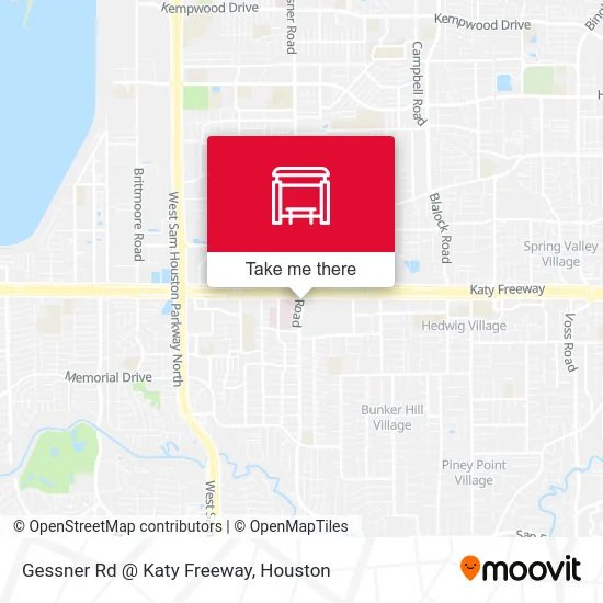 Gessner Rd @ Katy Freeway map