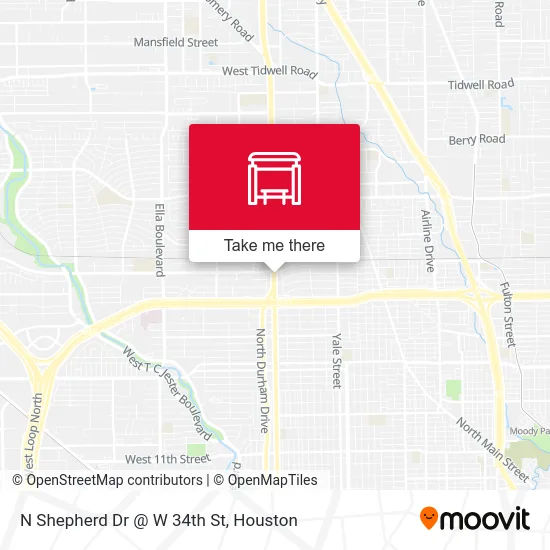 Mapa de N Shepherd Dr @ W 34th St