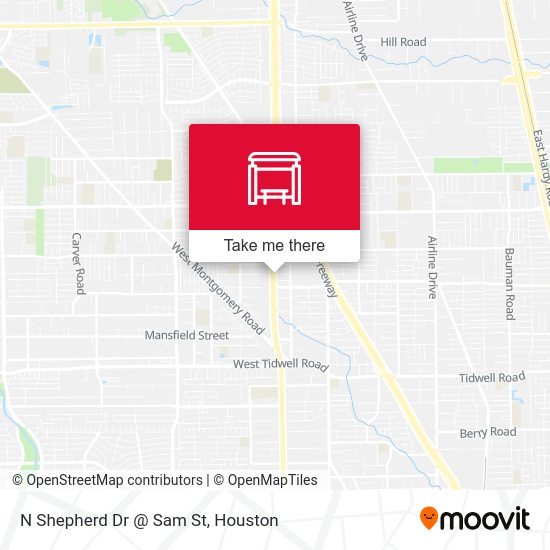 N Shepherd Dr @ Sam St map
