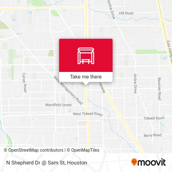 Mapa de N Shepherd Dr @ Sam St