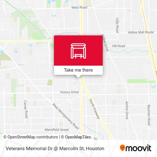 Mapa de Veterans Memorial Dr @ Marcolin St